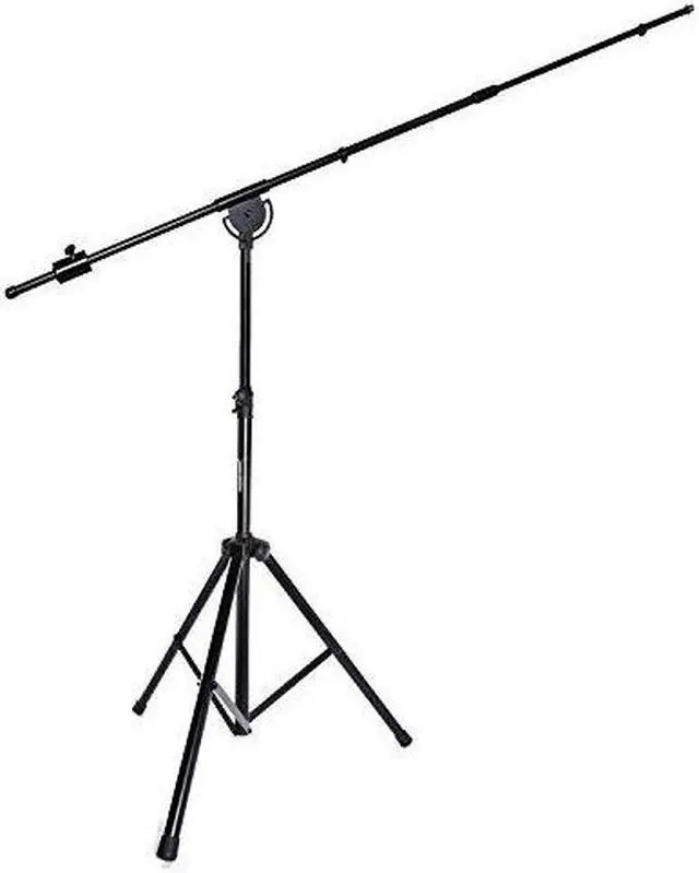 Alt view image 3 of 3 - LyxPro SMT-1 Professional Microphone Stand Heavy Duty 90” Studio Overhead Boom Stand with Rolling Casters, 87” Extra Long Telescoping Arm Mount, Foldable Tripod Legs & Adjustable Counterweight