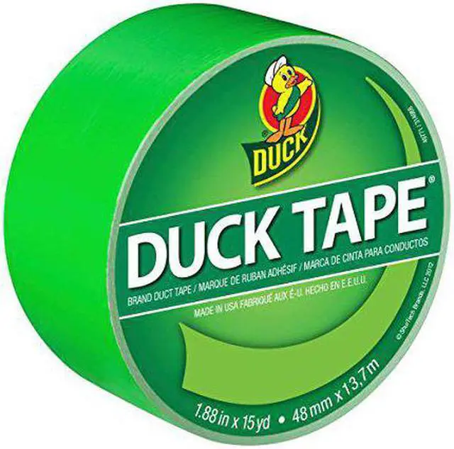 Alt view image 6 of 10 - Colored Duct Tape, 9 mil, 1.88" x 15 yds, 3" Core, Neon Green 1265018