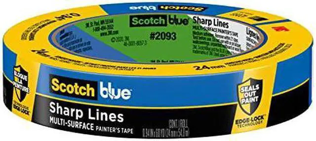 Alt view image 9 of 17 - 3M Scotch Blue 0.94 In. x 45 Yd. Sharp Lines Painter's Tape 2093-24NC