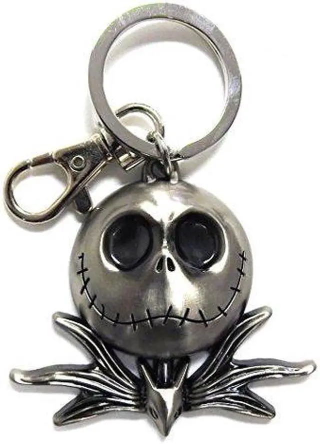 Alt view image 4 of 4 - Nightmare Before Christmas Pewter Key Ring: Jack Skellington
