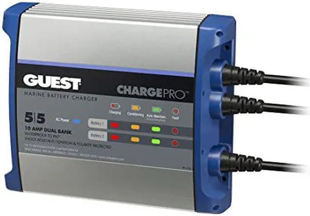 Alt view image 7 of 9 - Guest On-Board Battery Charger 10A 12V 2 Bank 120V