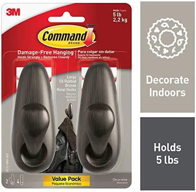 Alt view image 3 of 3 - COMMAND FC13 Hook,Metal,1-5/8 In