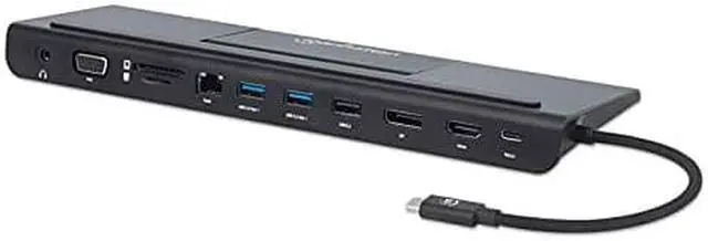 Alt view image 10 of 20 - Manhattan Usb-C 11-In-1 Triple-Monitor Docking Station With Mst