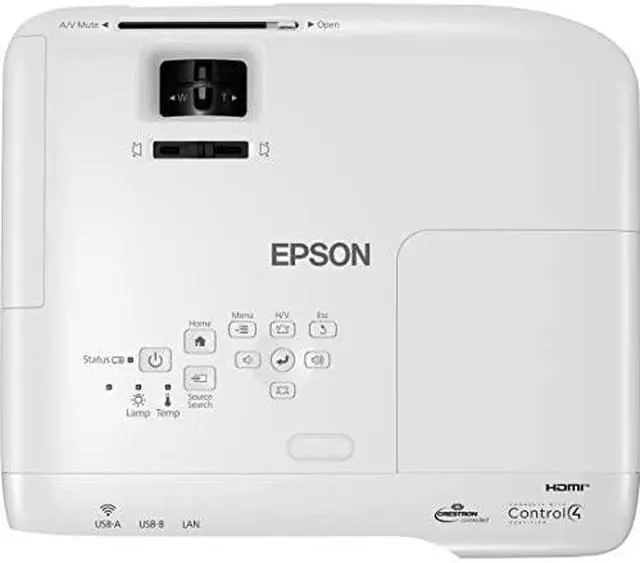 Alt view image 8 of 10 - Epson PowerLite 118 XGA 3LCD Classroom Projector 3800 lumens, V11HA03020