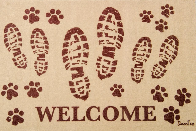 Alt view image 3 of 4 - Floortex Home / Office Decor Pad / Carpet Doortex Welcome Boots Design Door Mat - 24" x 39"