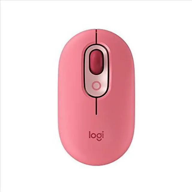 Alt view image 9 of 9 - Logitech POP Mouse, Wireless Mouse with Customizable Emojis, SilentTouch Technology, Precision/Speed Scroll, Compact Design, Bluetooth, Multi-Device, OS Compatible - Heartbreaker Rose