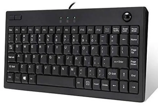 Alt view image 12 of 12 - Adesso AKB-310UB - Mini Trackball USB Keyboard, Black