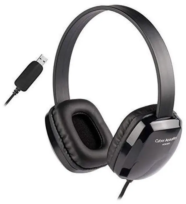 Alt view image 8 of 13 - Cyber Acoustics Stereo Headphones Black ACM-6005