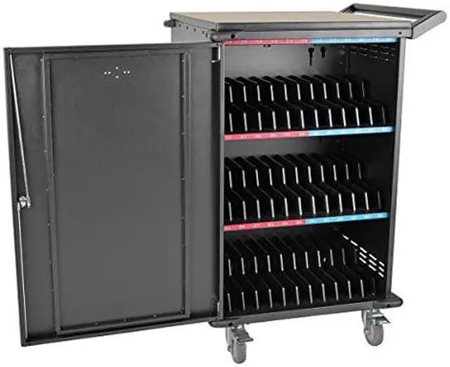 Alt view image 20 of 20 - Tripp-Lite Accessory CSC36AC 36 Device Charging Station Cart for Chromebooks Laptops Black