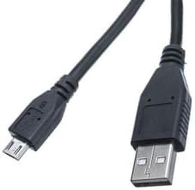 Main image of USB 2.0 Type A to Micro B Cable, Black, Type A Male / Micro-B Male, 6-inch