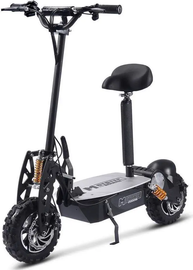 Alt view image 7 of 15 - MotoTec 2000w 48v Electric Scooter Black