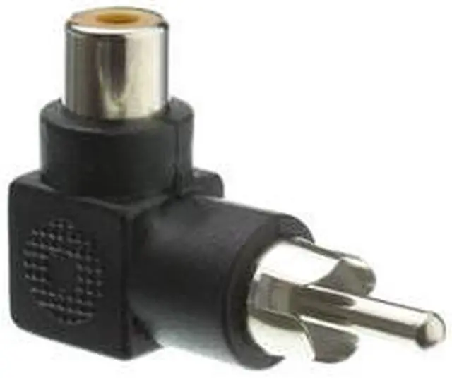 Alt view image 3 of 3 - Cable Wholesale RCA Right Angle Adapter RCA Female to RCA Male 90 Degree Elbow