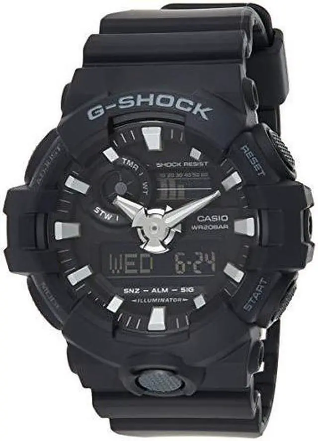 Alt view image 9 of 20 - Casio G-Shock GA1100KH-3A Black / Black Resin Analog/Digital Quartz Men's Watch