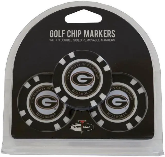 Alt view image 3 of 3 - TEAM GOLF 21188 University of Georgia Golf Chip - Pack of 3
