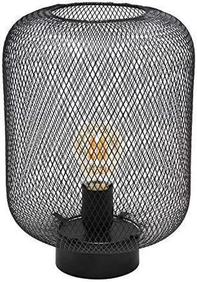 Alt view image 15 of 15 - Simple Designs Black Metal Mesh Industrial Table Lamp