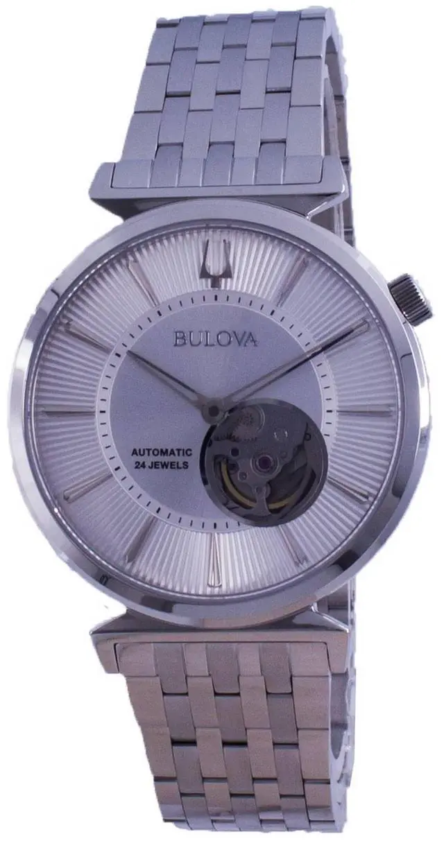 Alt view image 3 of 4 - Bulova Regatta Mens Stainless Steel Silver Dial Automatic Watch 96A235
