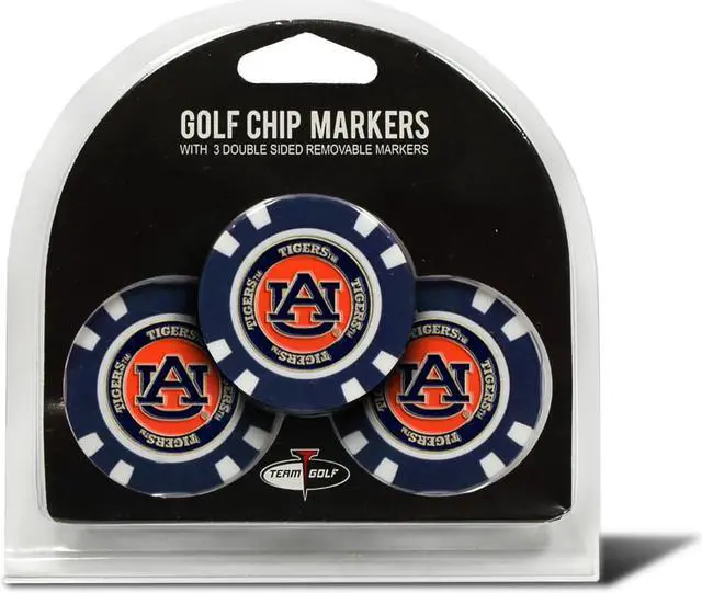 Alt view image 3 of 3 - TEAM GOLF 20588 Auburn University Golf Chip - Pack of 3