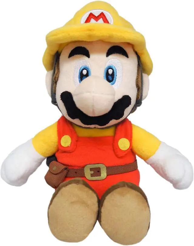 Alt view image 2 of 3 - Little Buddy Super Mario Builder Mario 10 Inch Plush Figure