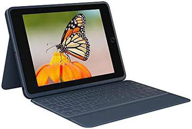 Alt view image 8 of 11 - Logitech Combo 3 Rugged Keyboard/Cover Case for iPad 8th Gen Blue 920009320