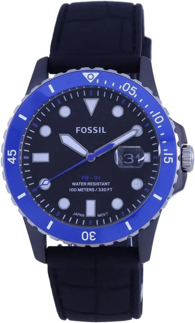 Alt view image 2 of 9 - Fossil FB-01 Black Silicone Mens Watch