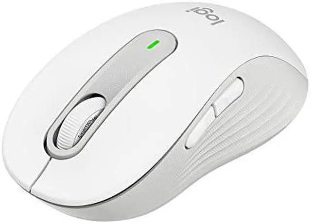 Alt view image 5 of 11 - Logitech Signature M650 Mouse - Wireless - Bluetooth/Radio Frequency - Off White - USB - 4000 dpi - Scroll Wheel - Medium Hand/Palm Size - Right-handed Only