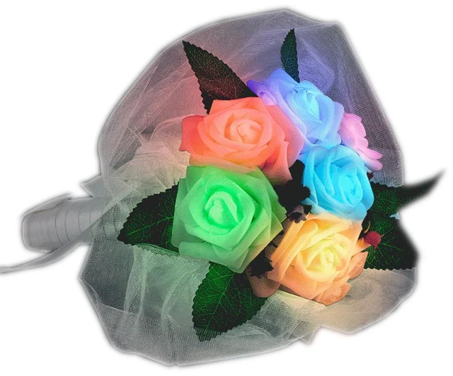Alt view image 3 of 4 - Light Up Flower Bouquet for Wedding