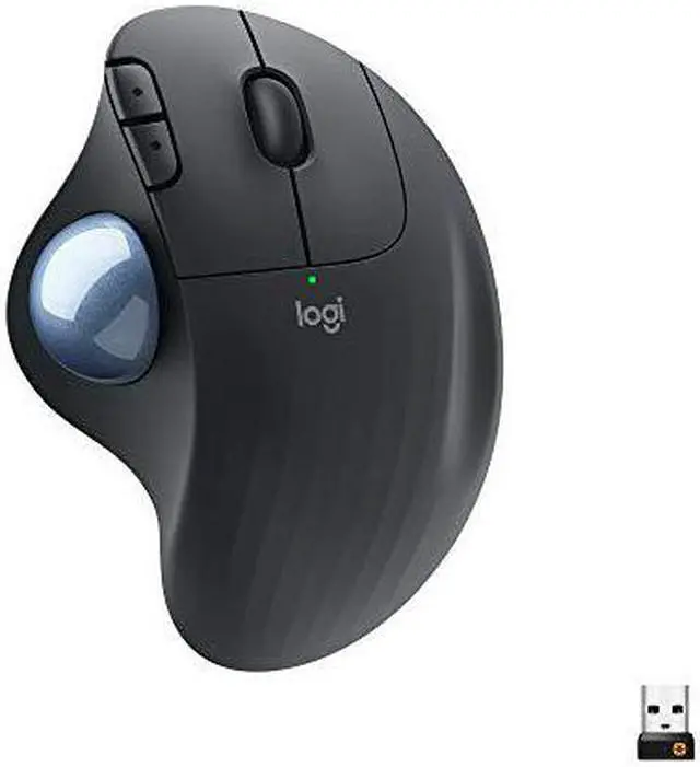 Alt view image 20 of 20 - Logitech ERGO M575 Wireless Trackball Mouse - Easy thumb control, precision and smooth tracking, ergonomic comfort design, for Windows, PC and Mac with Bluetooth and USB capabilities - Graphite