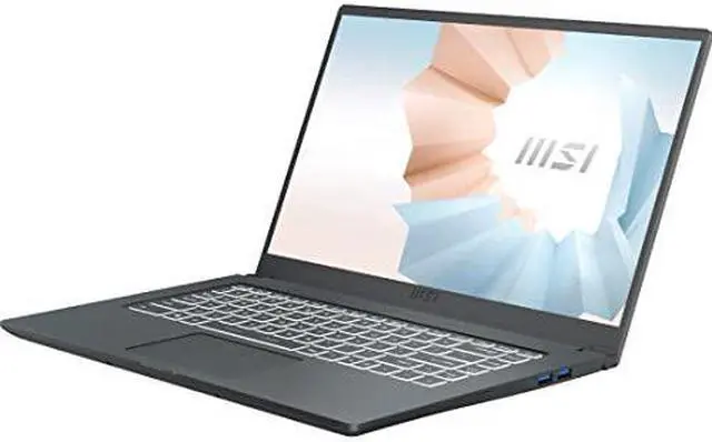 Alt view image 2 of 9 - MSI Laptop Modern 15 AMD Ryzen 7 5000 Series 5700U (1.80GHz) 8GB Memory 512 GB NVMe SSD AMD Radeon Graphics 15.6" Windows 11 Home 64-bit Modern 15 A5M-221