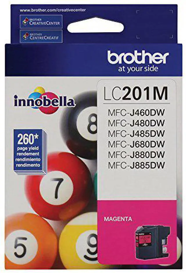 Alt view image 13 of 15 - Brother Magenta Ink Cartridge (260 Yield) LC201M