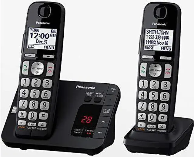 Alt view image 12 of 13 - PANASONIC CONSUMER KX-TGE432B 2HS Cordless Phone