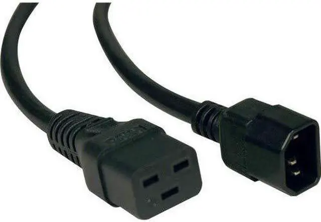 Alt view image 2 of 4 - TRIPP LITE P047-002 Power Cord, C19 to C14 - Heavy Duty, 15A, 250V, 14 AWG, 2 ft., Black