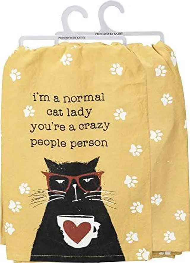 Alt view image 3 of 6 - Normal Cat Lady Dish Towel