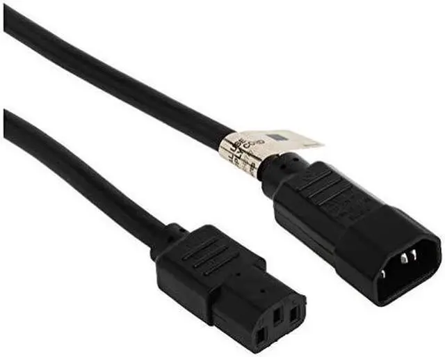 Alt view image 14 of 18 - Tripp Lite Heavy-Duty Power Extension Cord, 15A, 14AWG (IEC-320-C14 to IEC-320-C13), 3-ft