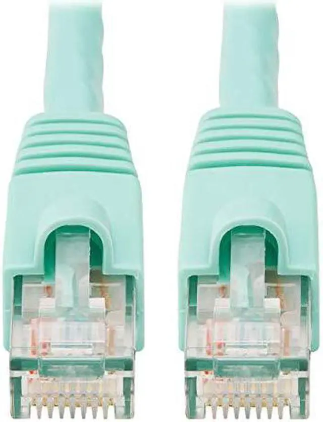 Alt view image 9 of 13 - TRIPP LITE N261-003-AQ 3 ft. Cat 6A Aqua Augmented Cat6 (Cat6a) Snagless 10G Certified Patch Cable, (RJ45 M/M) - Aqua