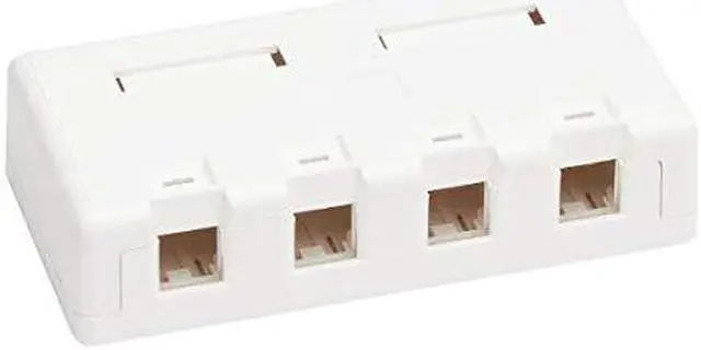 Alt view image 18 of 20 - Tripp Lite N082-004-WH Surface-Mount Box for Keystone Jacks - 4 Ports, White