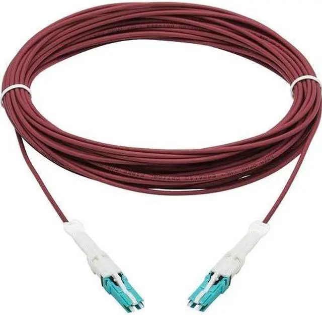 Alt view image 6 of 11 - Tripp Lite 10m 400Gb Duplex Multimode 50/125 OM4 Fiber Optic Cable, Magenta