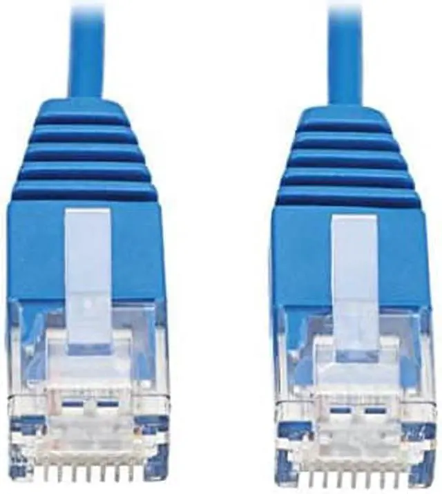 Alt view image 8 of 9 - Tripp Lite Cat6a 10G Certified Molded Ultra-Slim Utp Ethernet Cable (Rj45 M/M) Blue 3 Ft.