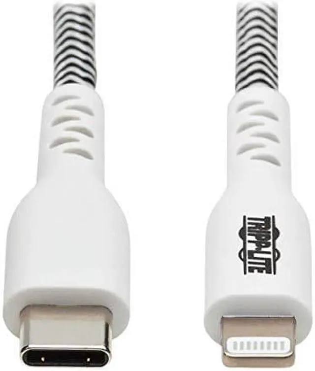 Alt view image 11 of 16 - Tripp Lite M102-006-HD Heavy-Duty USB-C to Lightning Cable M/M 6 ft. M102006HD