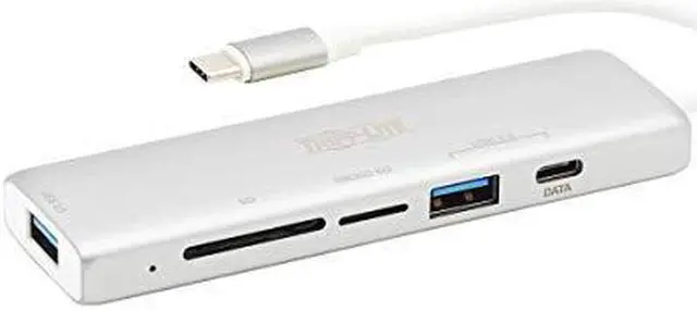 Alt view image 12 of 19 - Tripp Lite USB C Multiport Adapter 2x USB-A 1x USB-C Card Reader U4600022AMC1