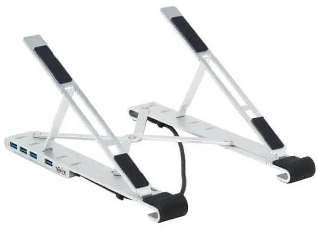 Alt view image 5 of 6 - Tripp Lite USB-C USB 3.2 Gen 1 100W Charging Laptop Stand Hub Silver U460ST44AC