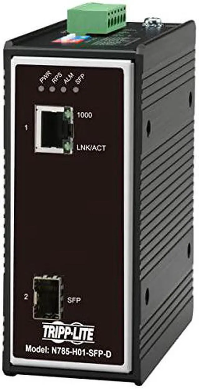 Alt view image 10 of 10 - Tripp Lite Industrial Gigabit Fiber to Ethernet Media Converter N785I01SFPD