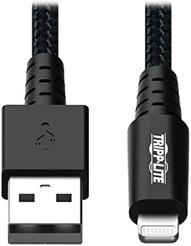 Alt view image 16 of 18 - Tripp Lite M100-006-GY-MAX Heavy-Duty USB Sync / Charge Cable with Lightning Connector - M/M, USB 2.0, UHMWPE and Aramid Fibers, Gray, 6 ft. (1.8 m)