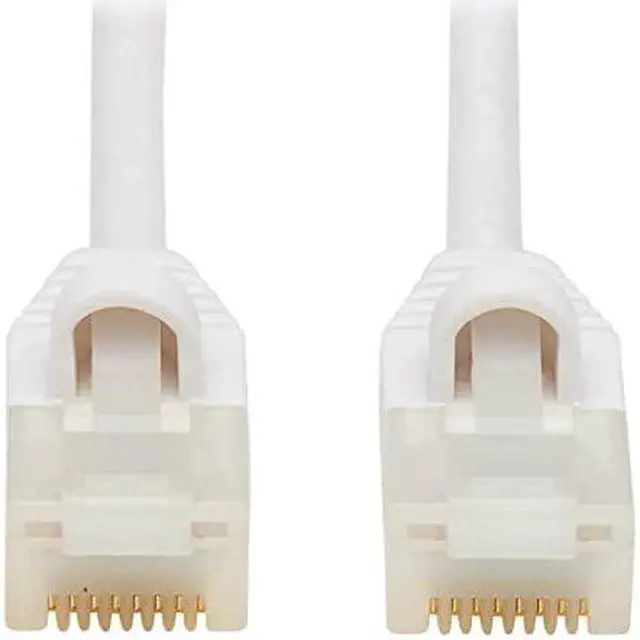 Alt view image 11 of 11 - TRIPP LITE N261AB-S01-WH 1 ft. Cat 6A White Safe-IT Cat6a 10G-Certified Snagless Antibacterial Slim UTP Ethernet Cable (RJ45 M/M), White