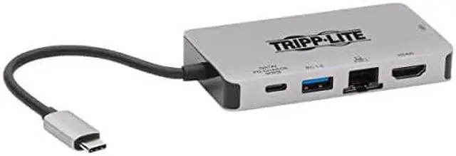 Alt view image 8 of 16 - Tripp Lite - U442-DOCK6-GY - Tripp Lite USB C Docking Station 4k USB Hub HDMI VGA Gbe PD Charging Gray - for