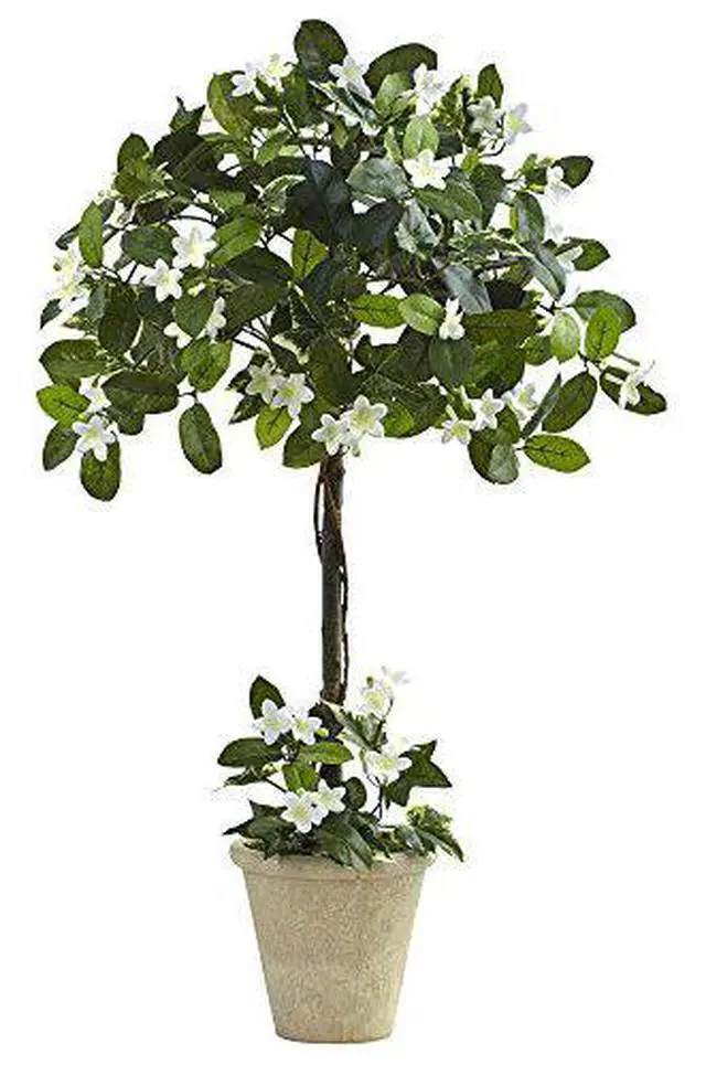 Alt view image 2 of 2 - Nearly Natural 6820 3 ft. Stephanotis Topiary With Planter