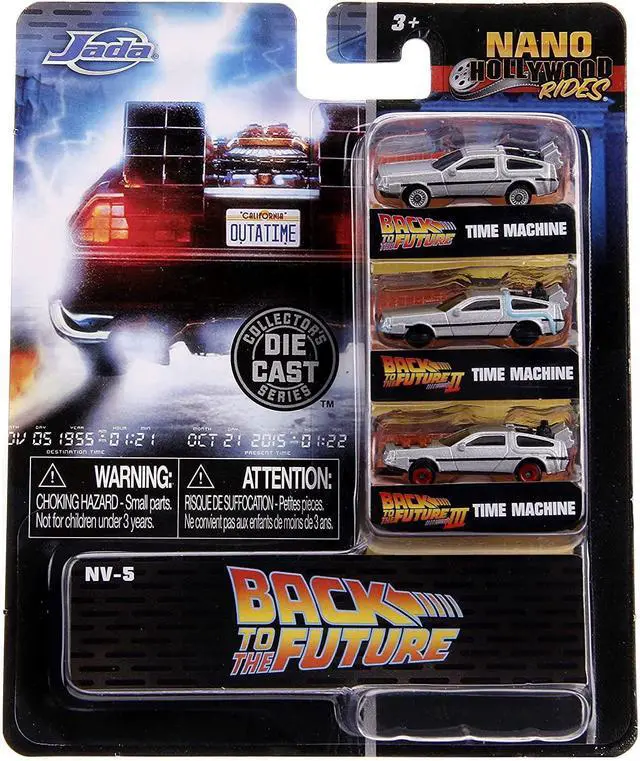 Alt view image 2 of 3 - Jada Toys Back to the Future - Nano Hollywood Rides - Die-Cast Time Machine 3-Pack - 31583