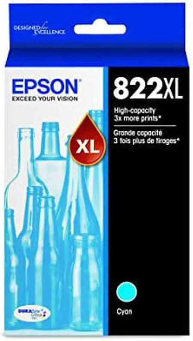 Alt view image 3 of 6 - Epson T822 Original Ink Cartridge Cyan T822XL220S