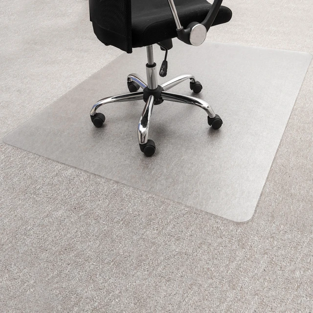 Alt view image 8 of 8 - Floortex Indoor Floor Protection Pad CraftTex Clear Floor Mat for Carpets - 35" x 47"