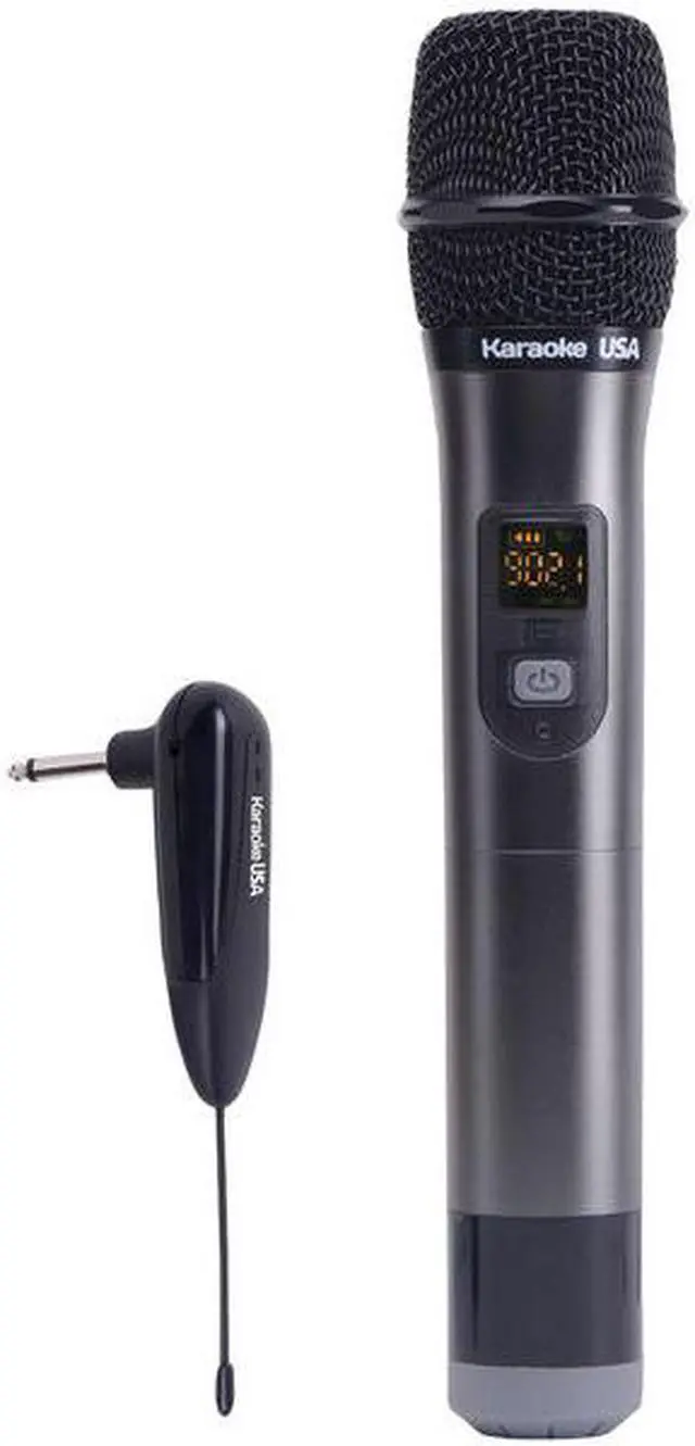 Alt view image 6 of 8 - Karaoke USA WM900 WM900 900MHz UHF Wireless Handheld Microphone