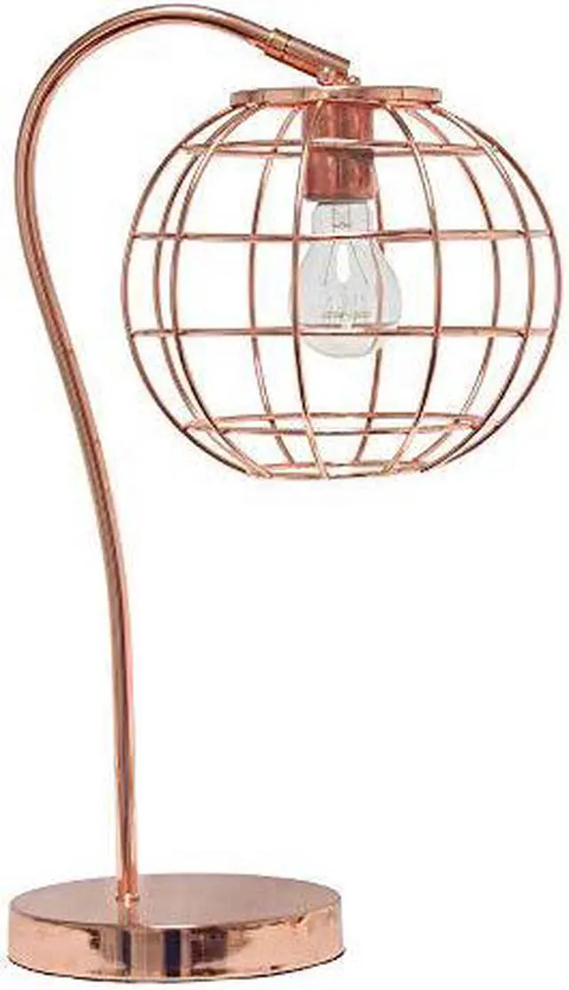 Alt view image 13 of 14 - Lalia Home Arched Metal Cage Table Lamp, Rose Gold